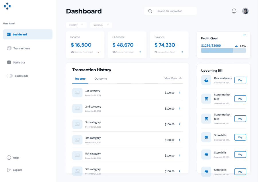 Financial App project