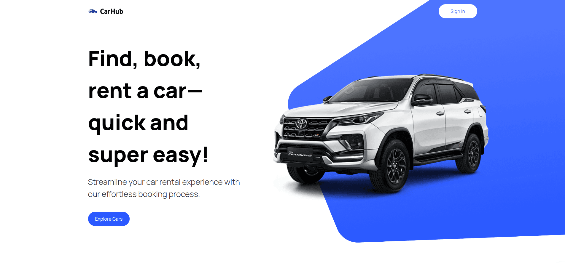 Car Showcase project