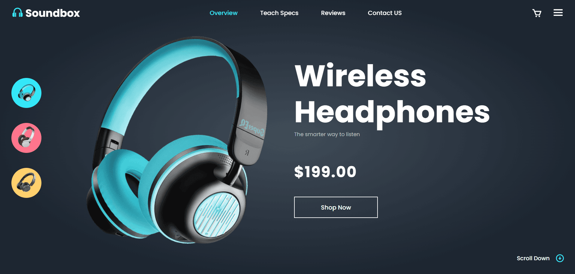 HeadPhones Page project